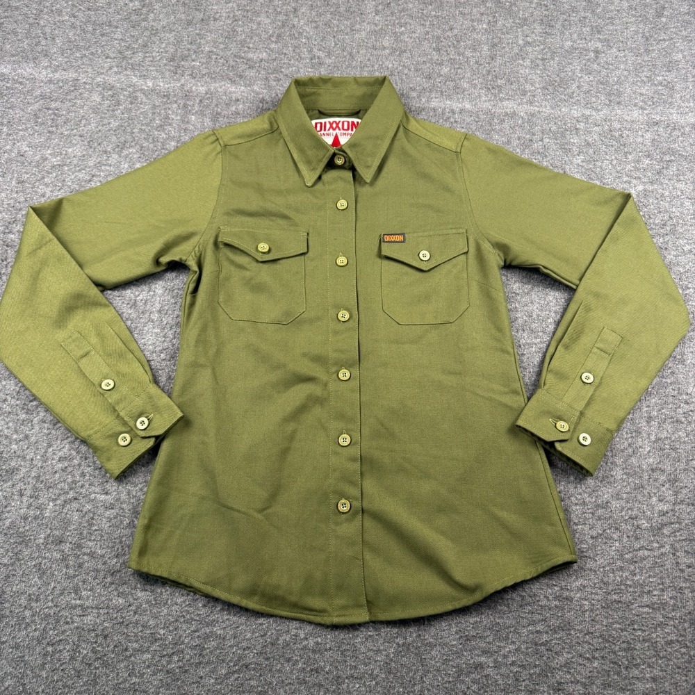 Dixxon Flannel Shirt Womens Small Green The Revolution Button Down Outdoors Hike